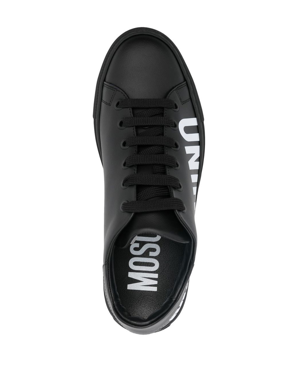 Shop Moschino Logo-print Low-top Sneakers In Black