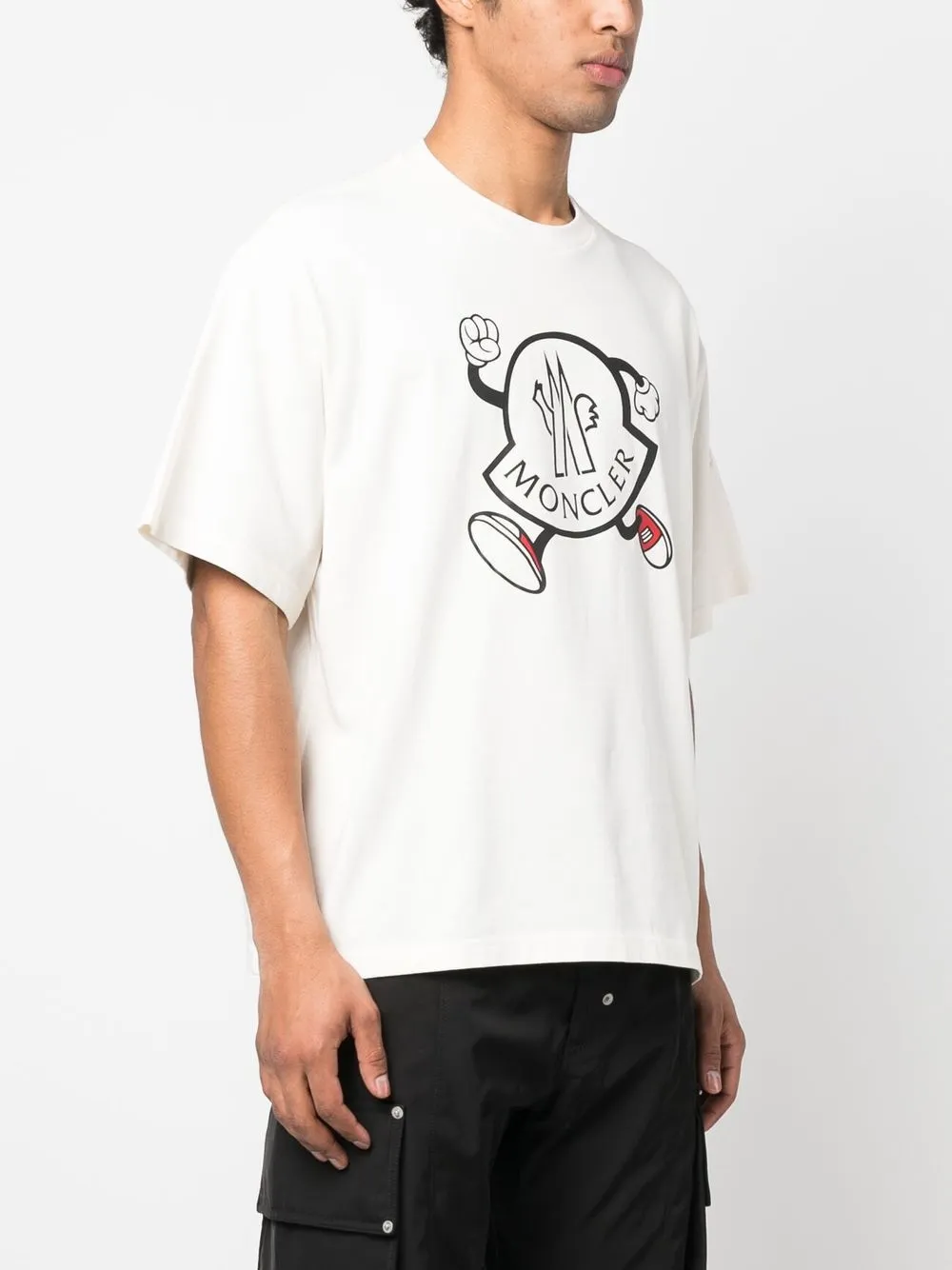 Moncler Logo Print Crew Neck T-shirt - Farfetch