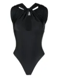 Coperni twist-front cut-out bodysuit - Black