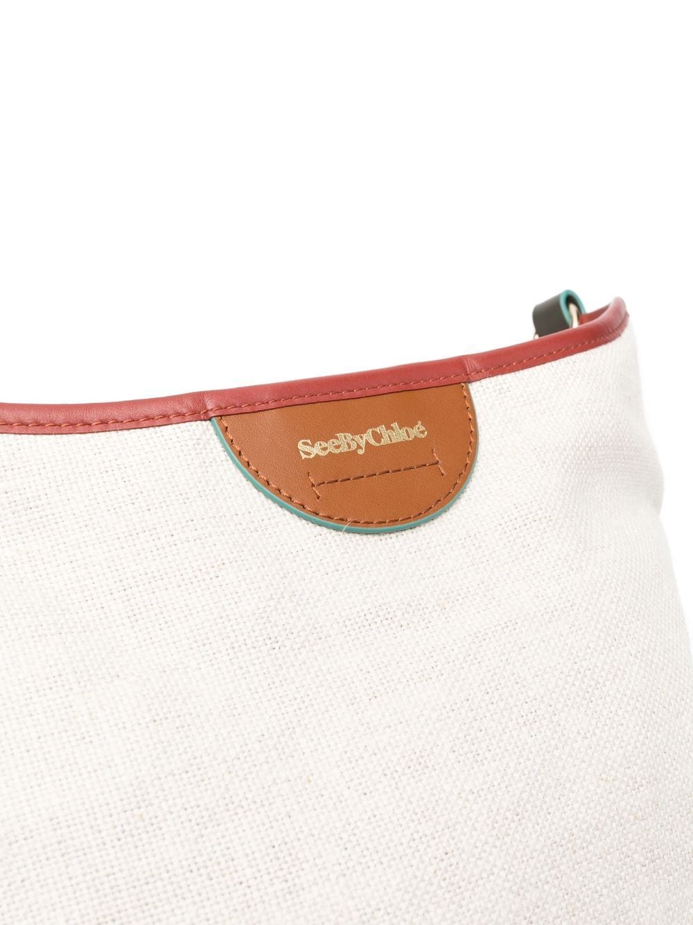 Shop See By Chloé Logo-detail Shoulder Bag In Nude