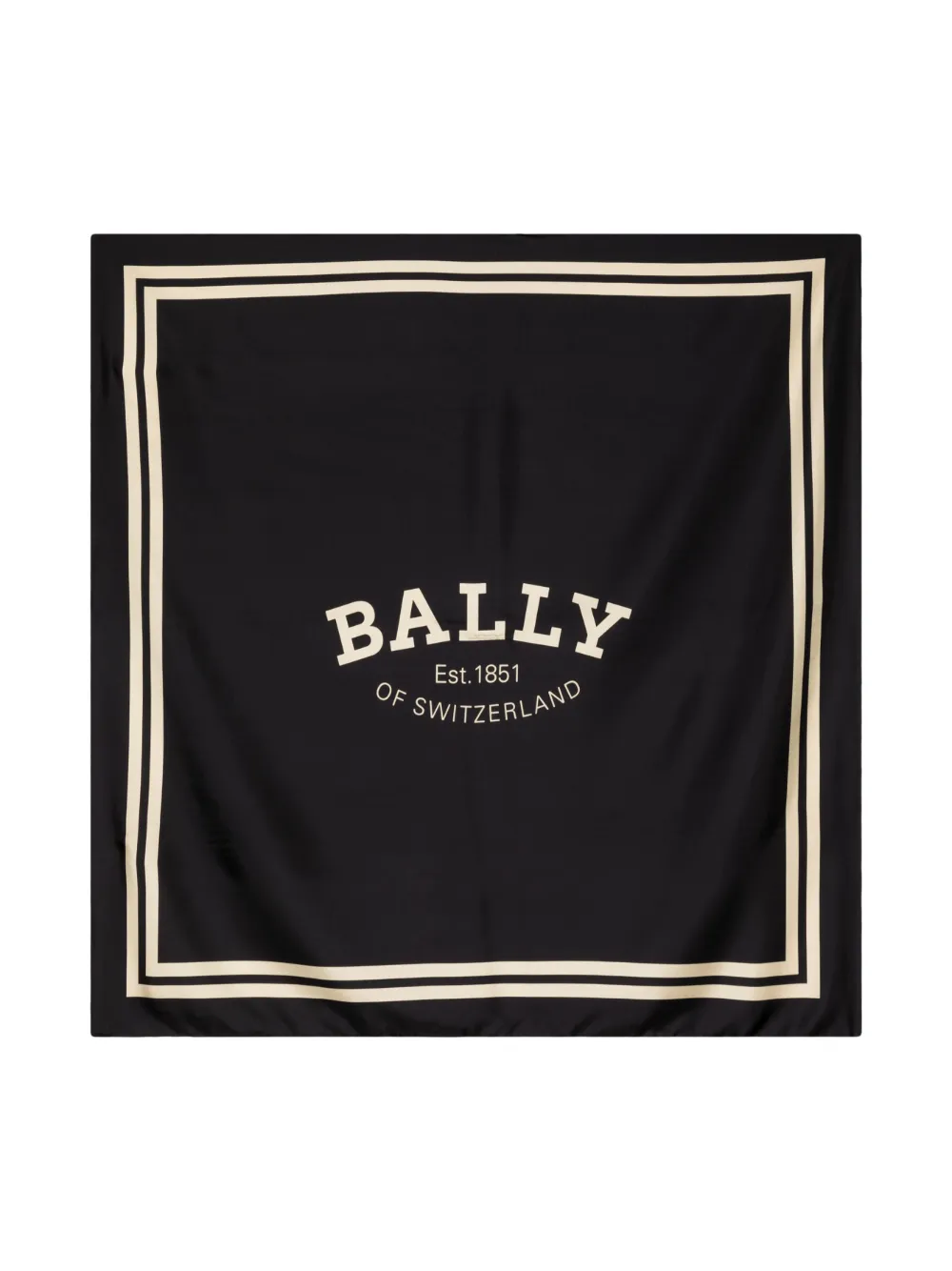Bally mascada de seda con logo estampado | negro | Image 1