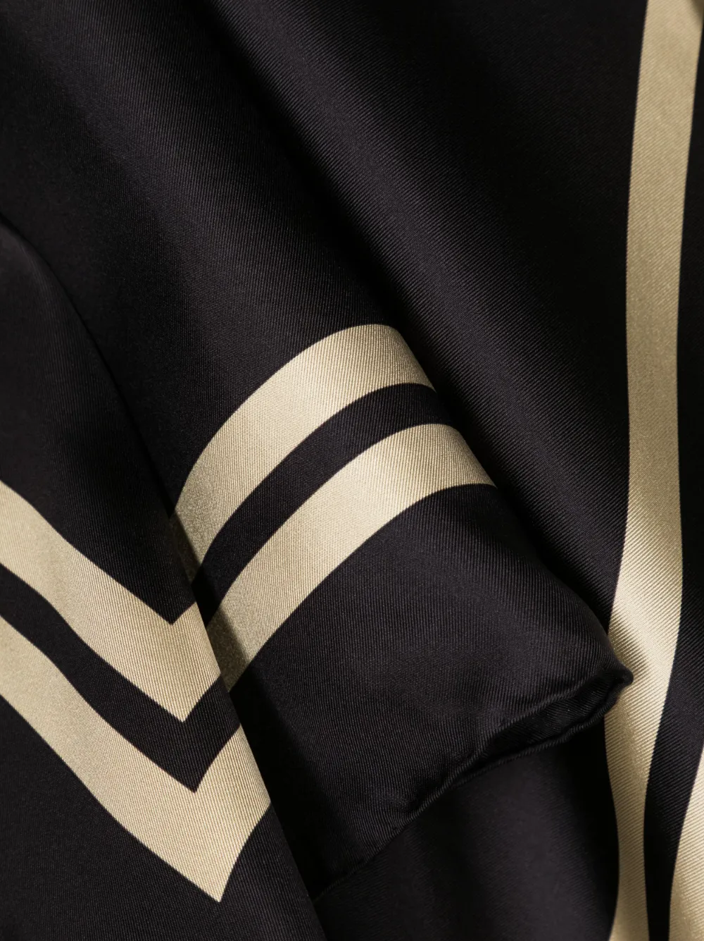 Bally Logo-print Silk Scarf In Black