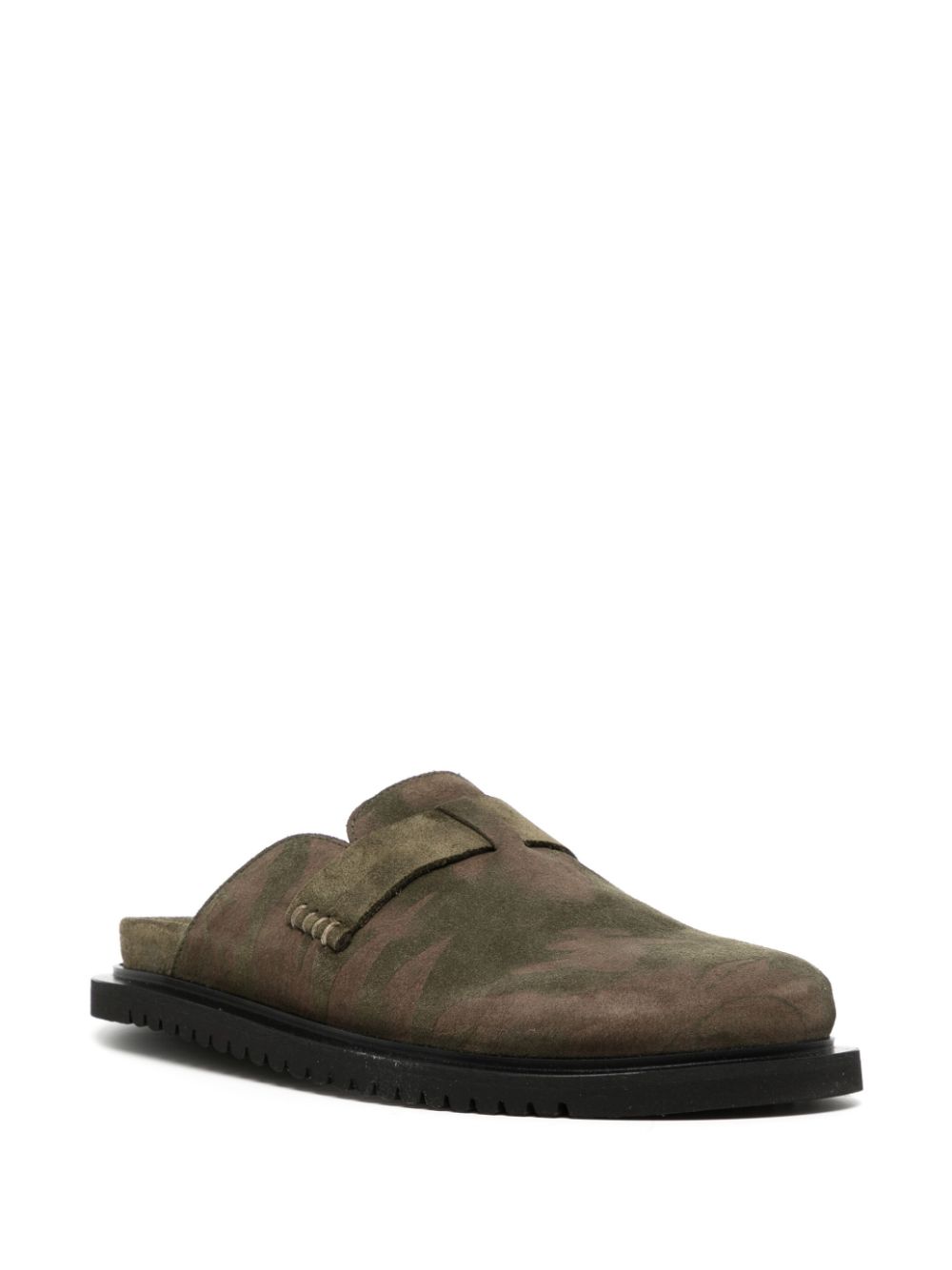 Paul Smith round-toe leather sandals - Groen