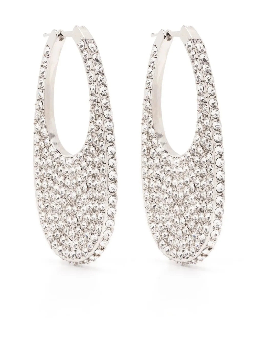 

Coperni chunky crystal-embellished earrings - Silver