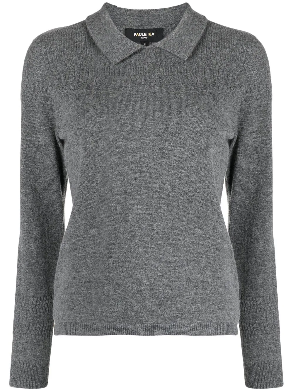 

Paule Ka cashmere collar-detail jumper - Grey