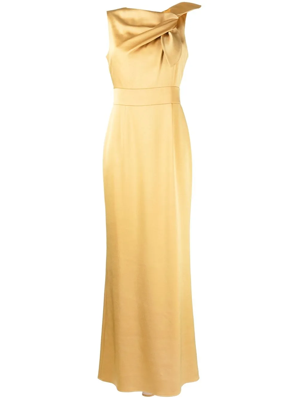 

Paule Ka asymmetric knot draped gown - Yellow