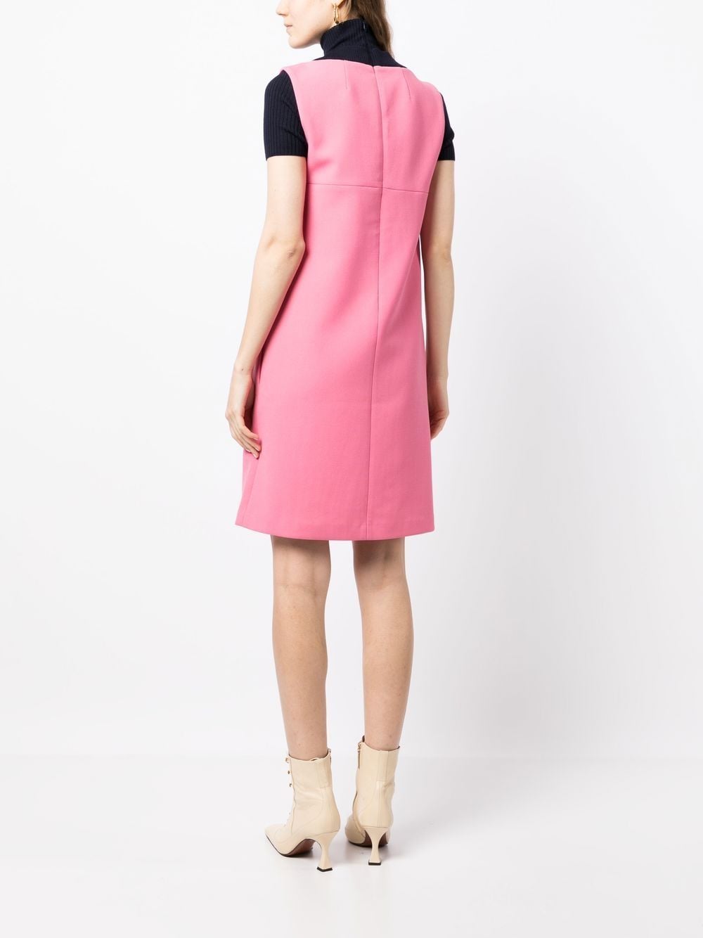 Shop Paule Ka Milano Roll-neck Shift Dress In Pink