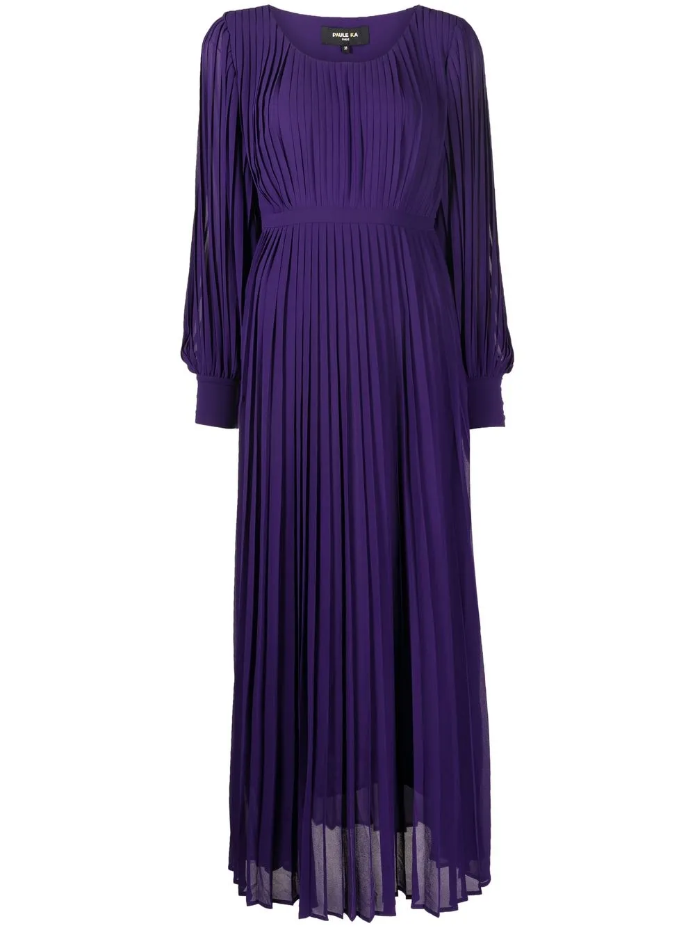 

Paule Ka Leger plisse crêpe maxi dress - Purple
