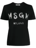 MSGM logo-print short-sleeve T-shirt - Black