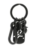 agnès b. cut-out logo detail keychain - Black