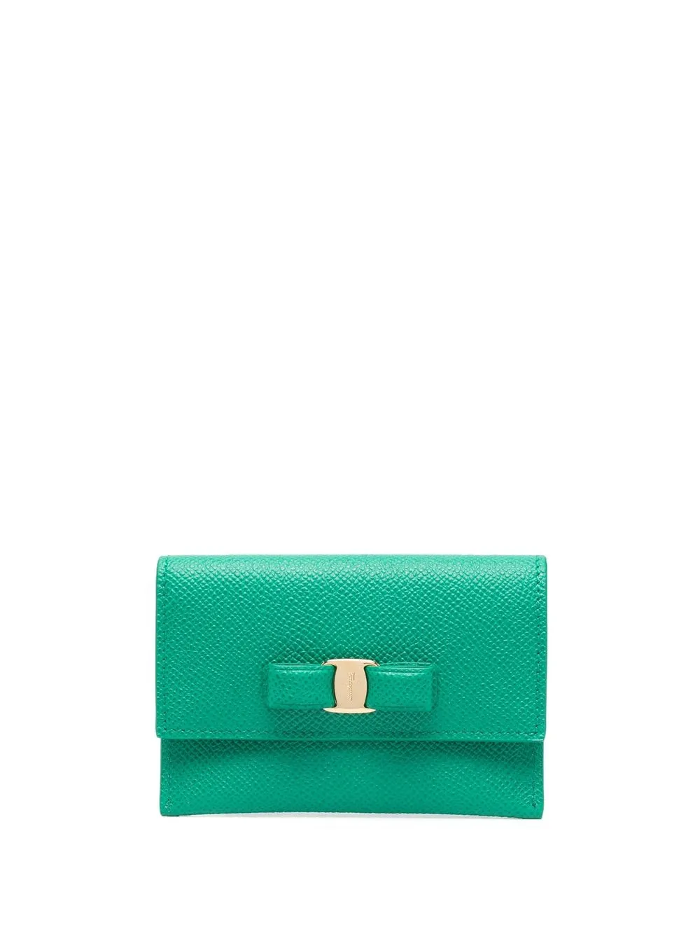 

Ferragamo holdover-top leather wallet - Green