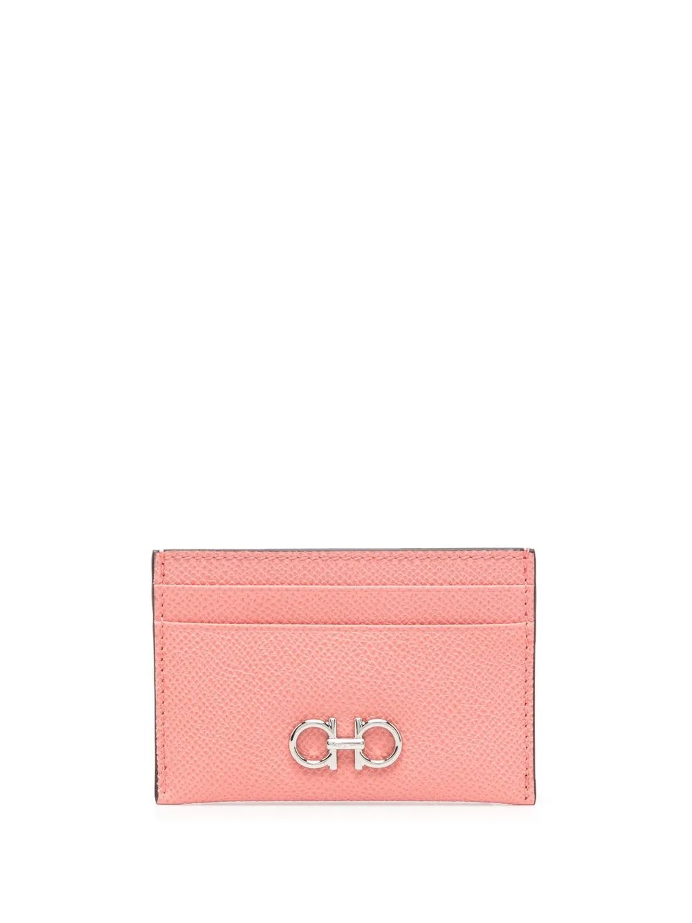 

Ferragamo logo-plaque leather cardholder - Pink