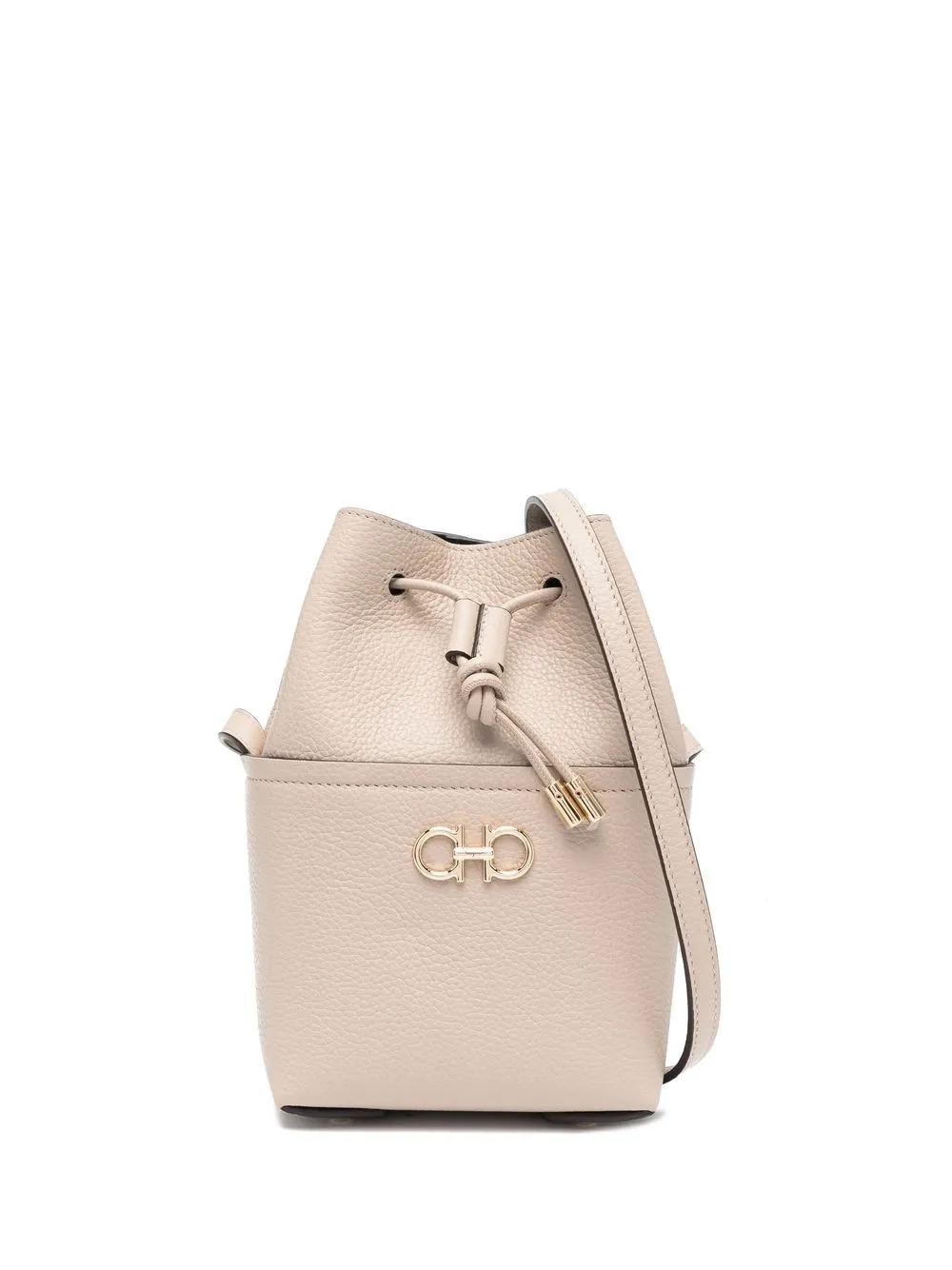 

Ferragamo logo-plaque bucket bag - Neutrals