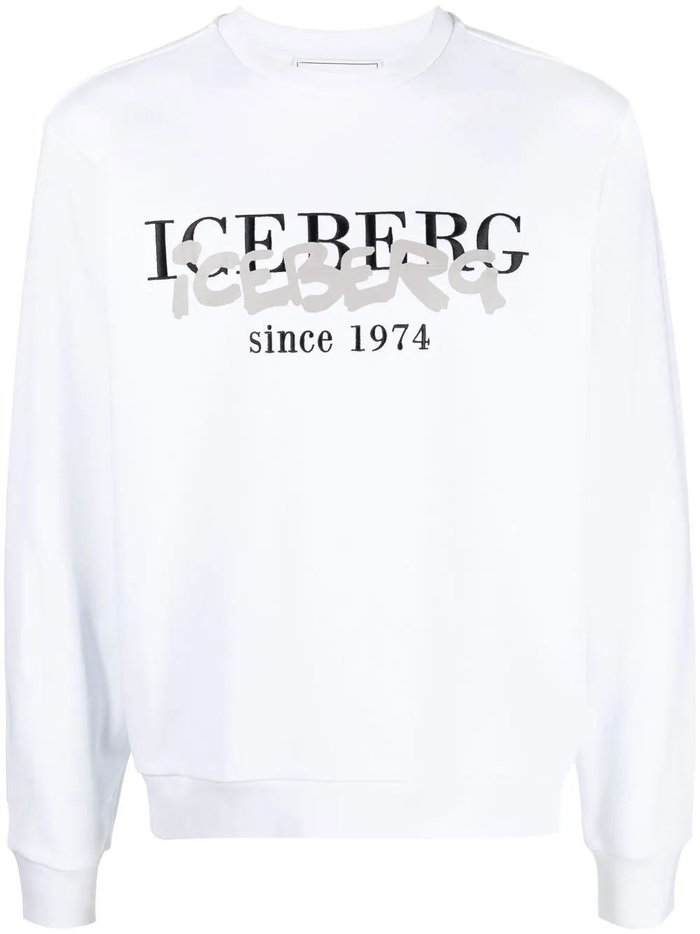Iceberg logo-print crew neck sweatshirt - White