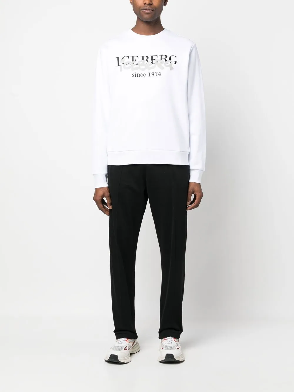 Iceberg Sweater met logoprint - Wit