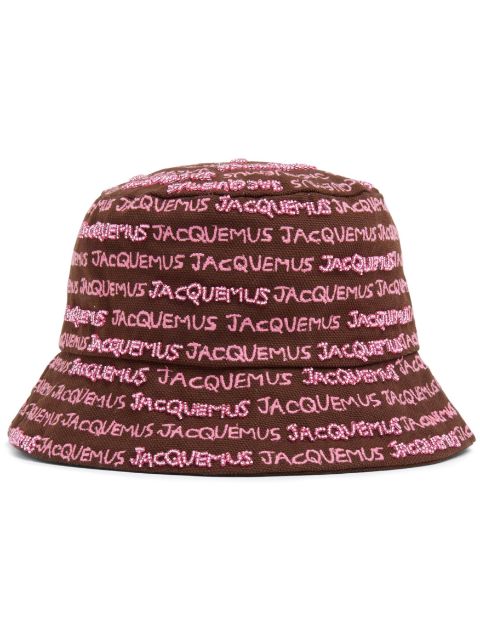 Jacquemus logo-embroidered bucket hat Women