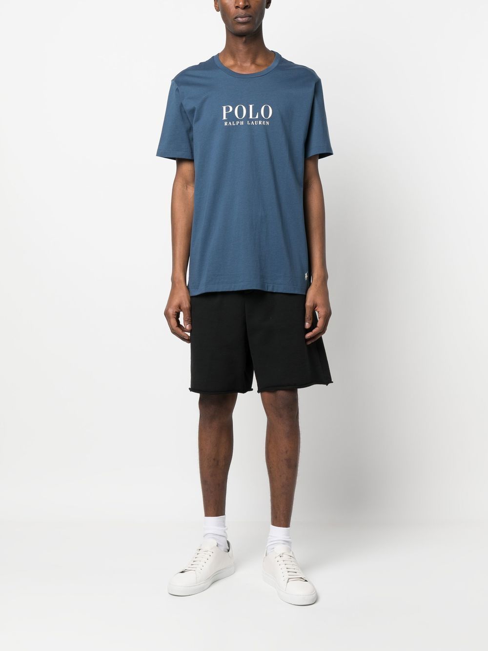 Shop Polo Ralph Lauren Logo-print Cotton T-shirt In Blau