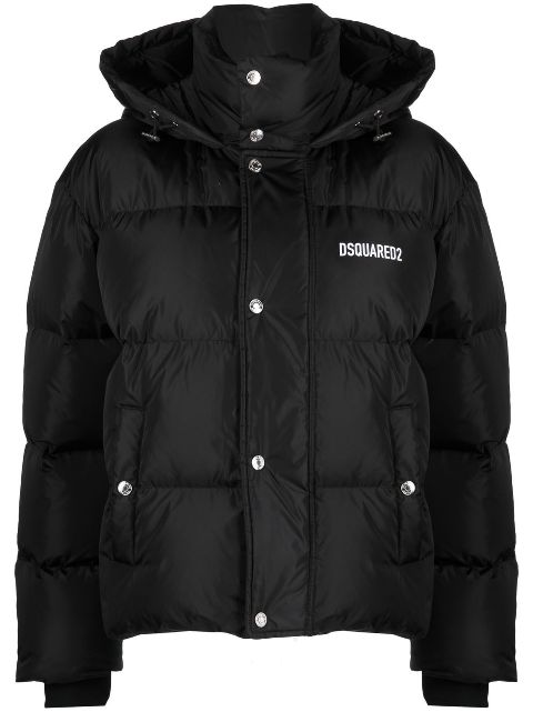 DSQUARED2 logo print padded puffer jacket Women