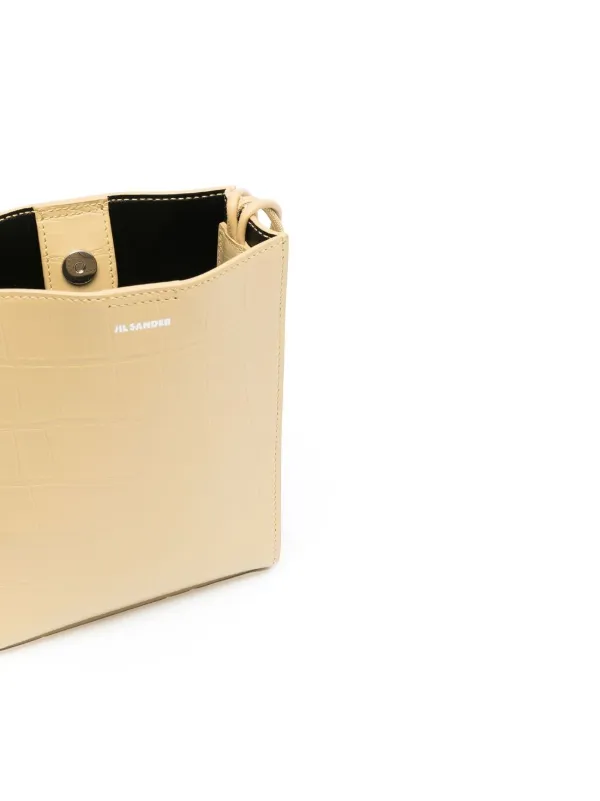 Jil Sander Tangle crocodile-effect Crossbody Bag | Yellow
