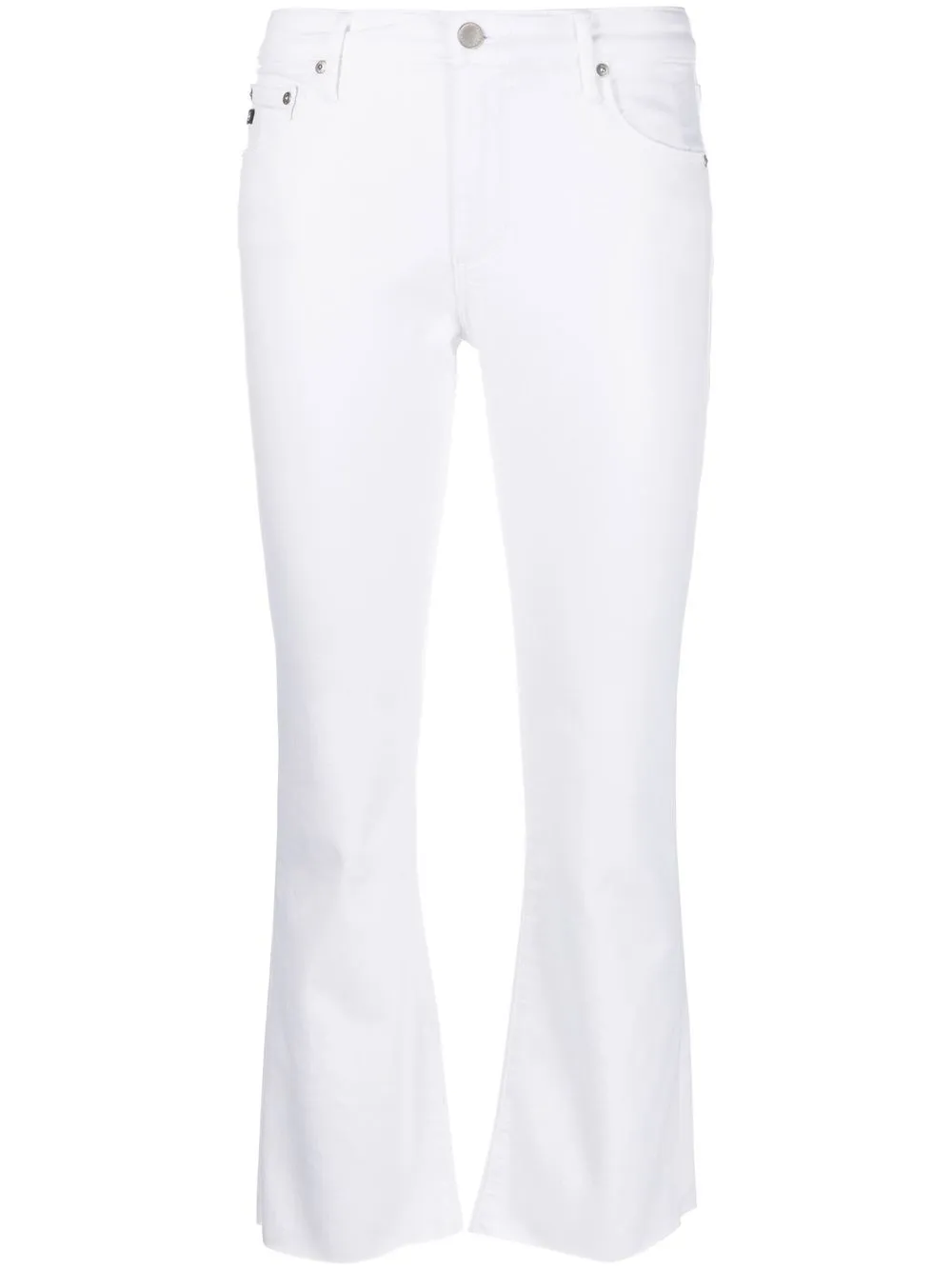 

AG Jeans mid-rise cropped denim jeans - White