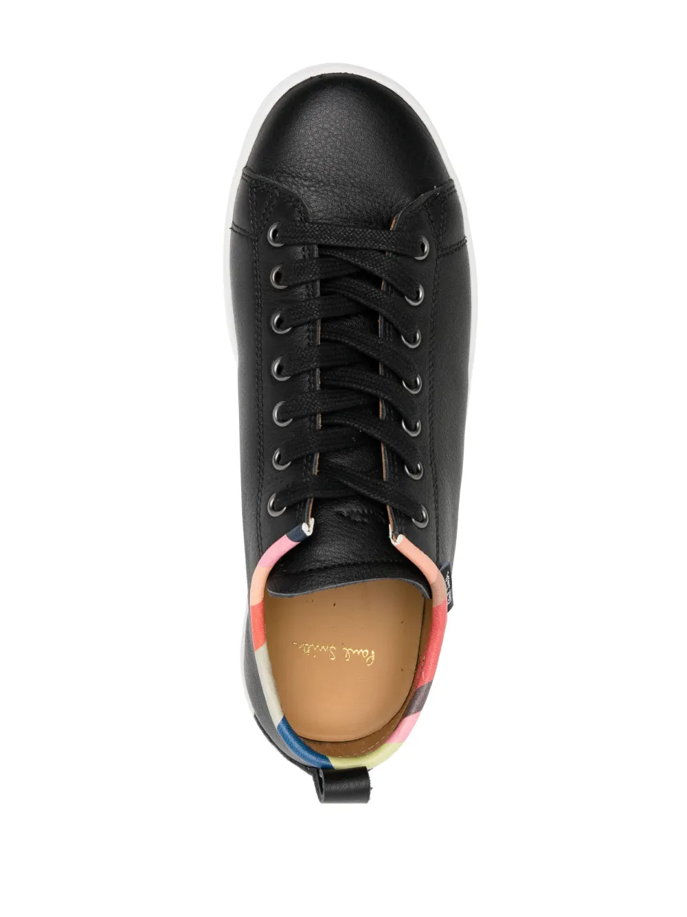 Paul Smith Embossed-logo Low-top Sneakers in Black, view 4