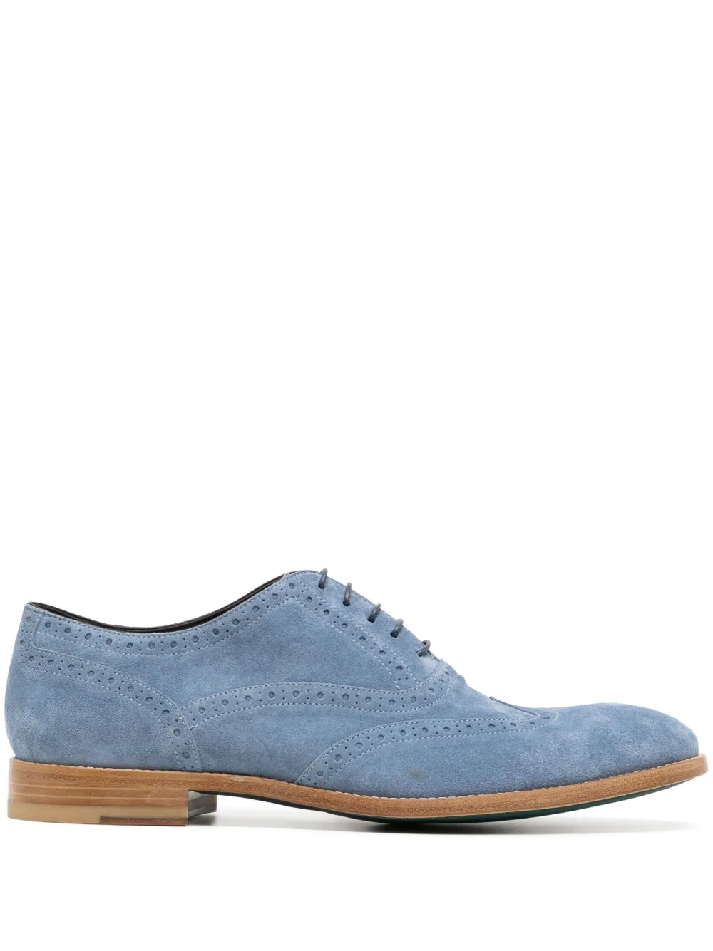 Paul Smith Leather Suede Brogues In Blue