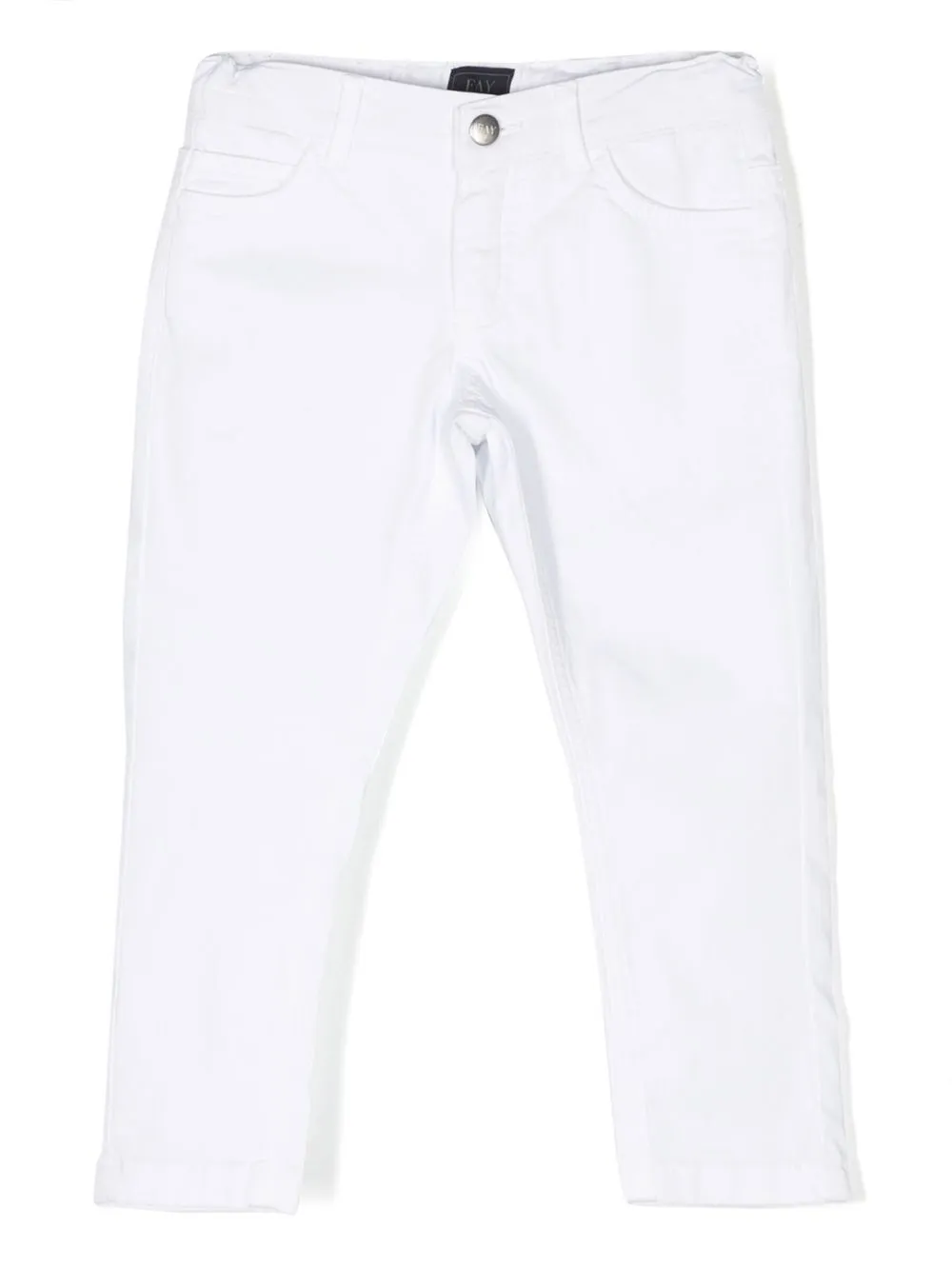 

Fay Kids slim-fit straight jeans - White