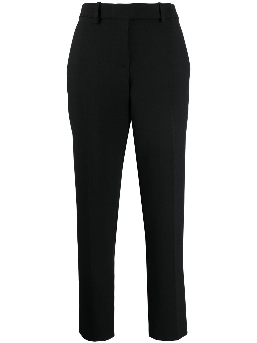 Paule Ka Stretch-fit Tapered-leg Trousers In Black