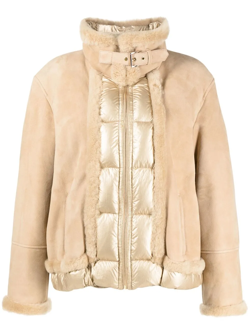 

Paule Ka lambskin padded jacket - Gold