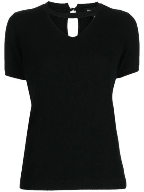 Paule Ka cashmere cut-out detail top