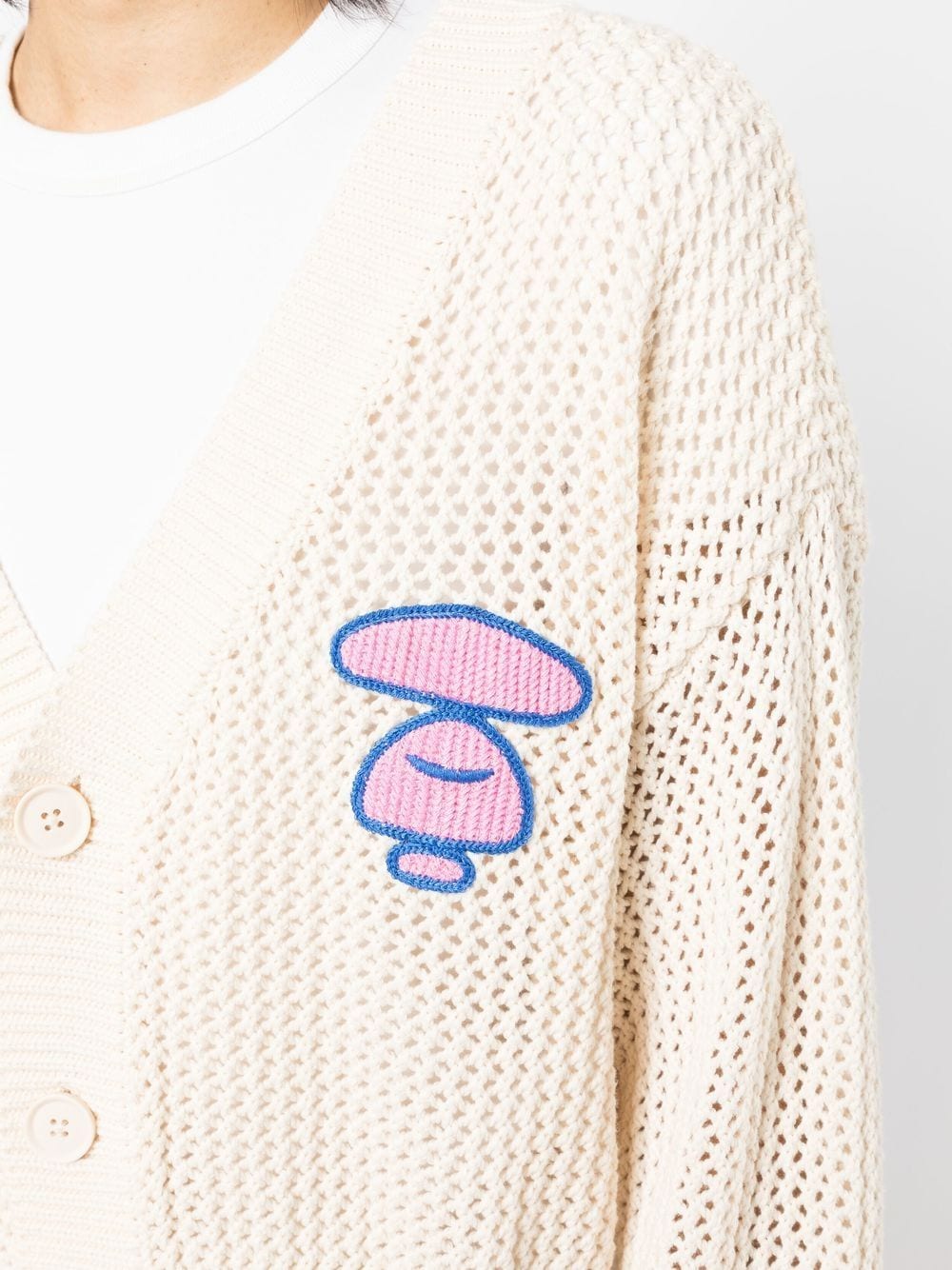 Shop Aape By A Bathing Ape Knitted Logo Cardigan In White
