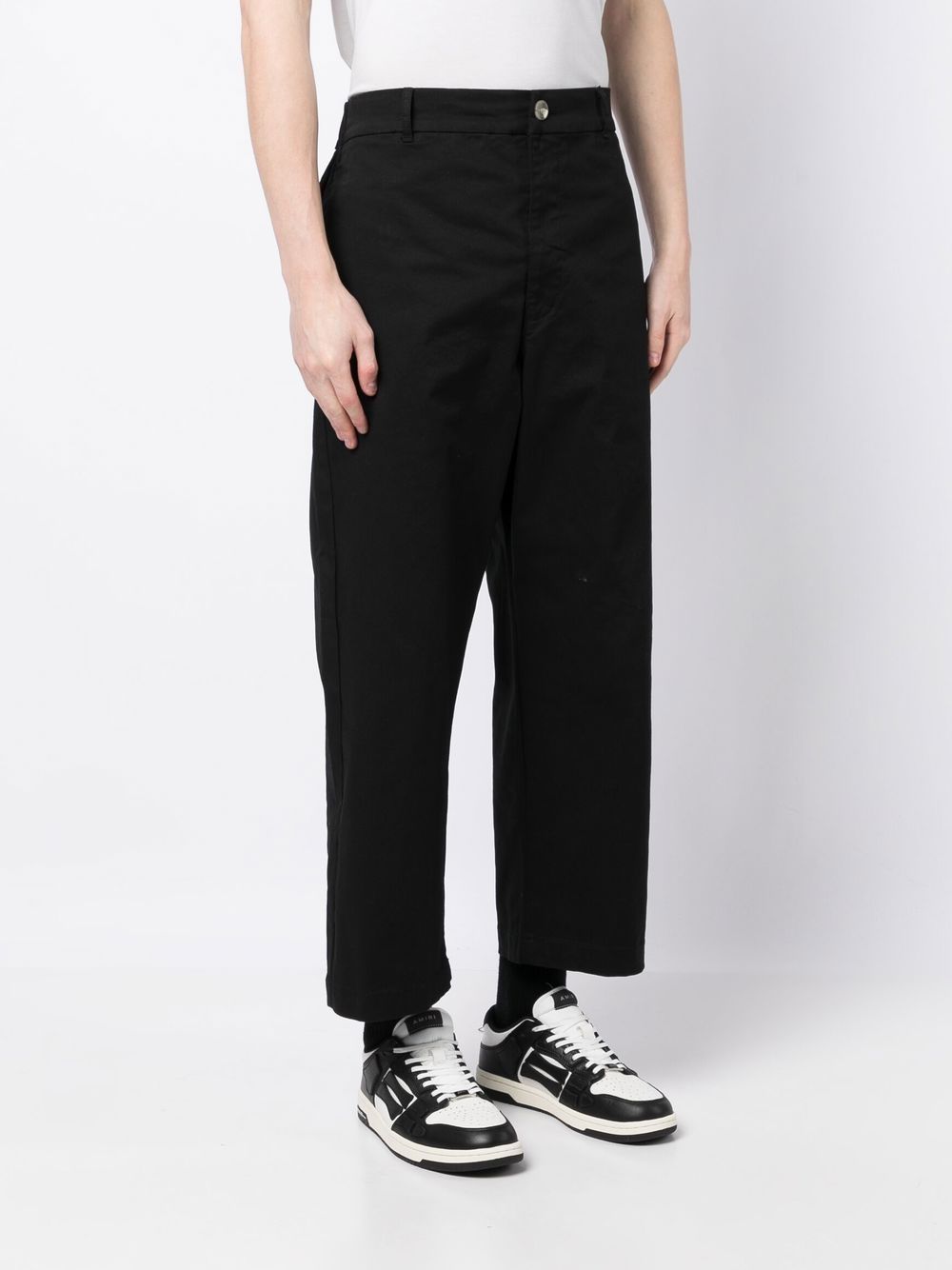 Shop Five Cm Straight-leg Cropped Trousers In Black