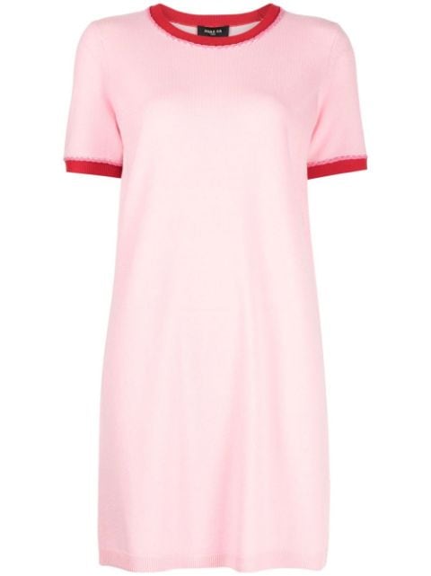 Paule Ka contrast-trim knitted dress