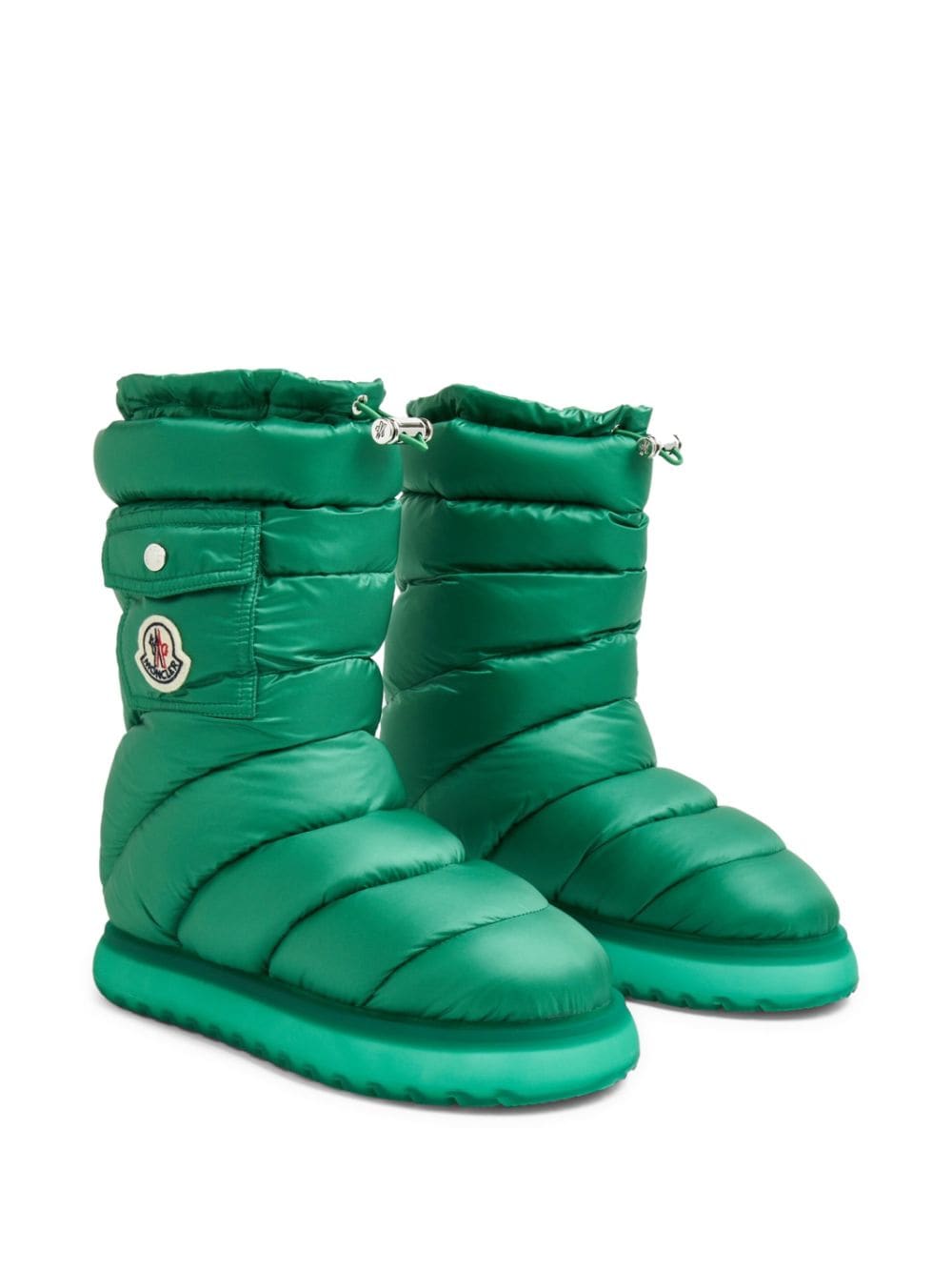 Shop Moncler Gaia Padded Snow Boots In Green