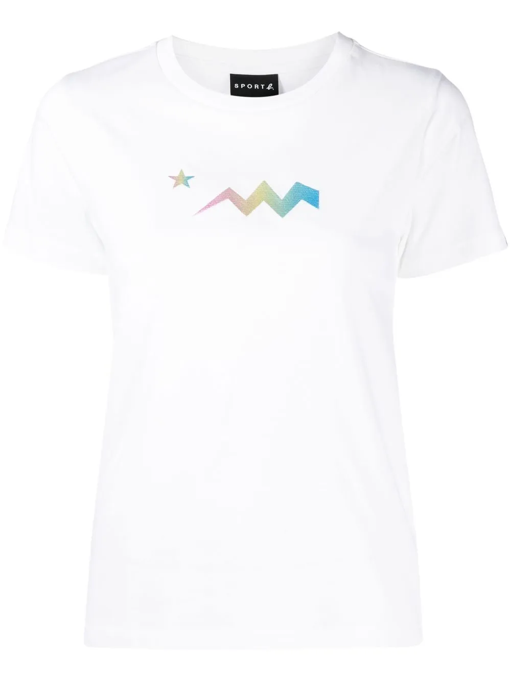 

SPORT b. by agnès b. playera manga corta con estampado en zigzag - Blanco