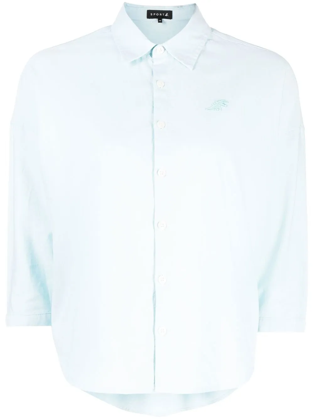 

SPORT b. by agnès b. three-quarter sleeves cotton shirt - Blue