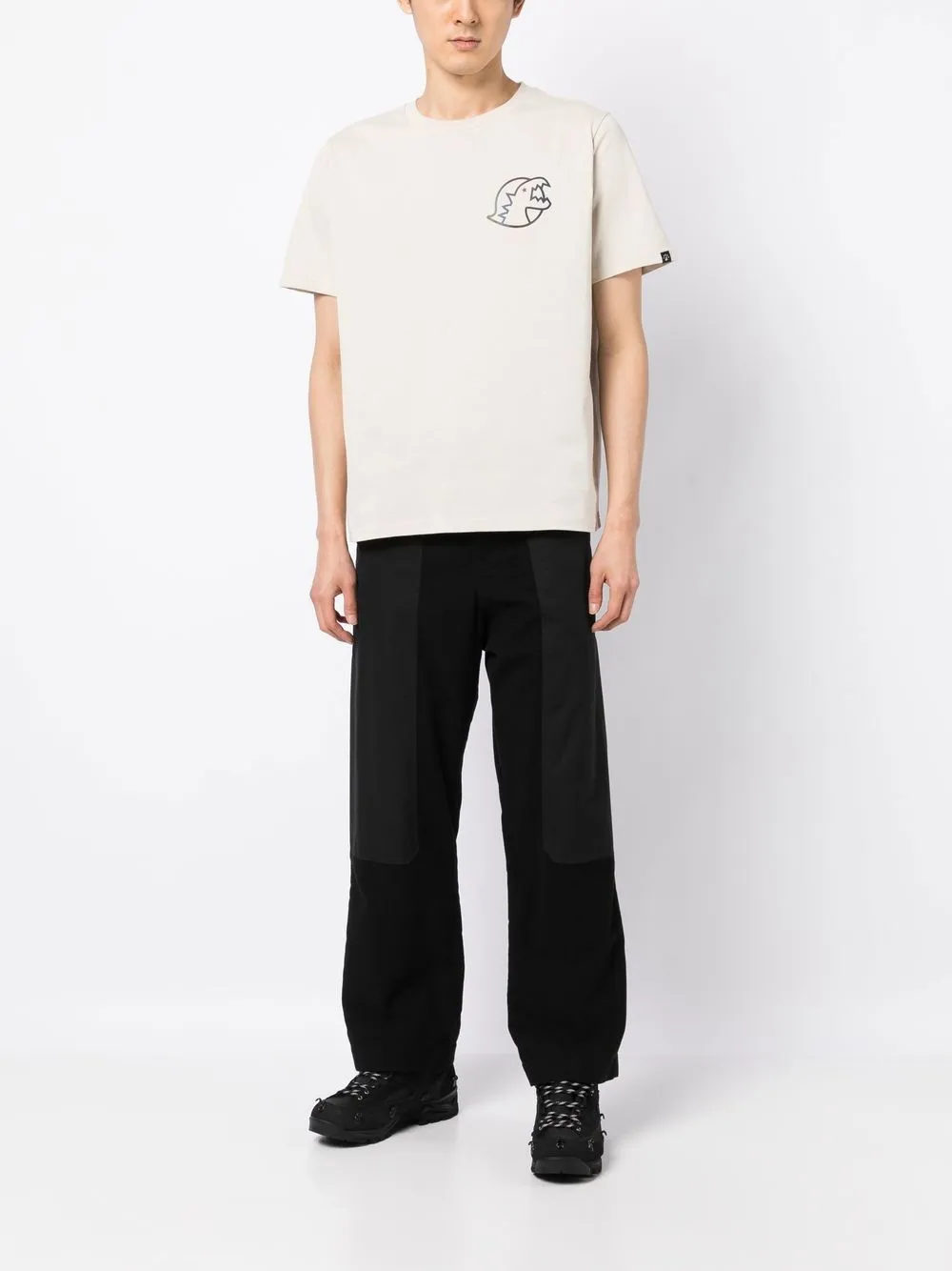 SPORT b. by agnès b. T-shirt met logoprint - Beige