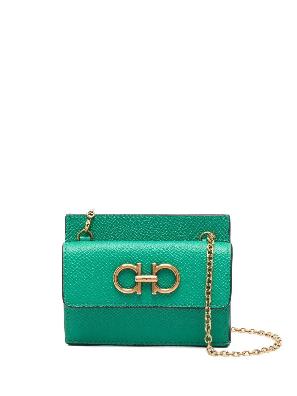 

Ferragamo logo-plaque chain-strap wallet - Green