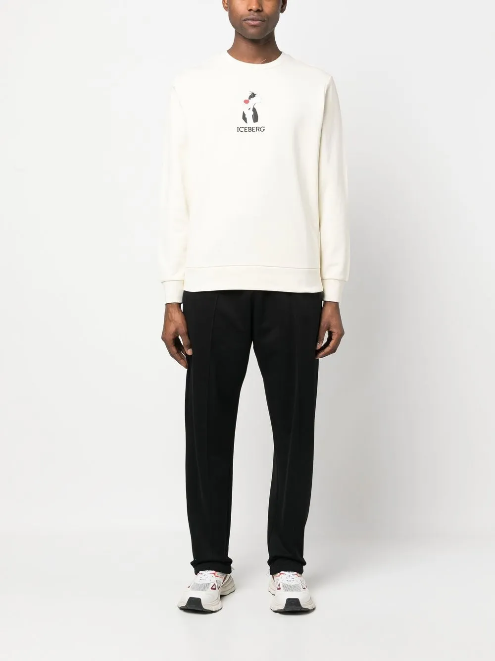 Iceberg Sweater met logoprint - Beige
