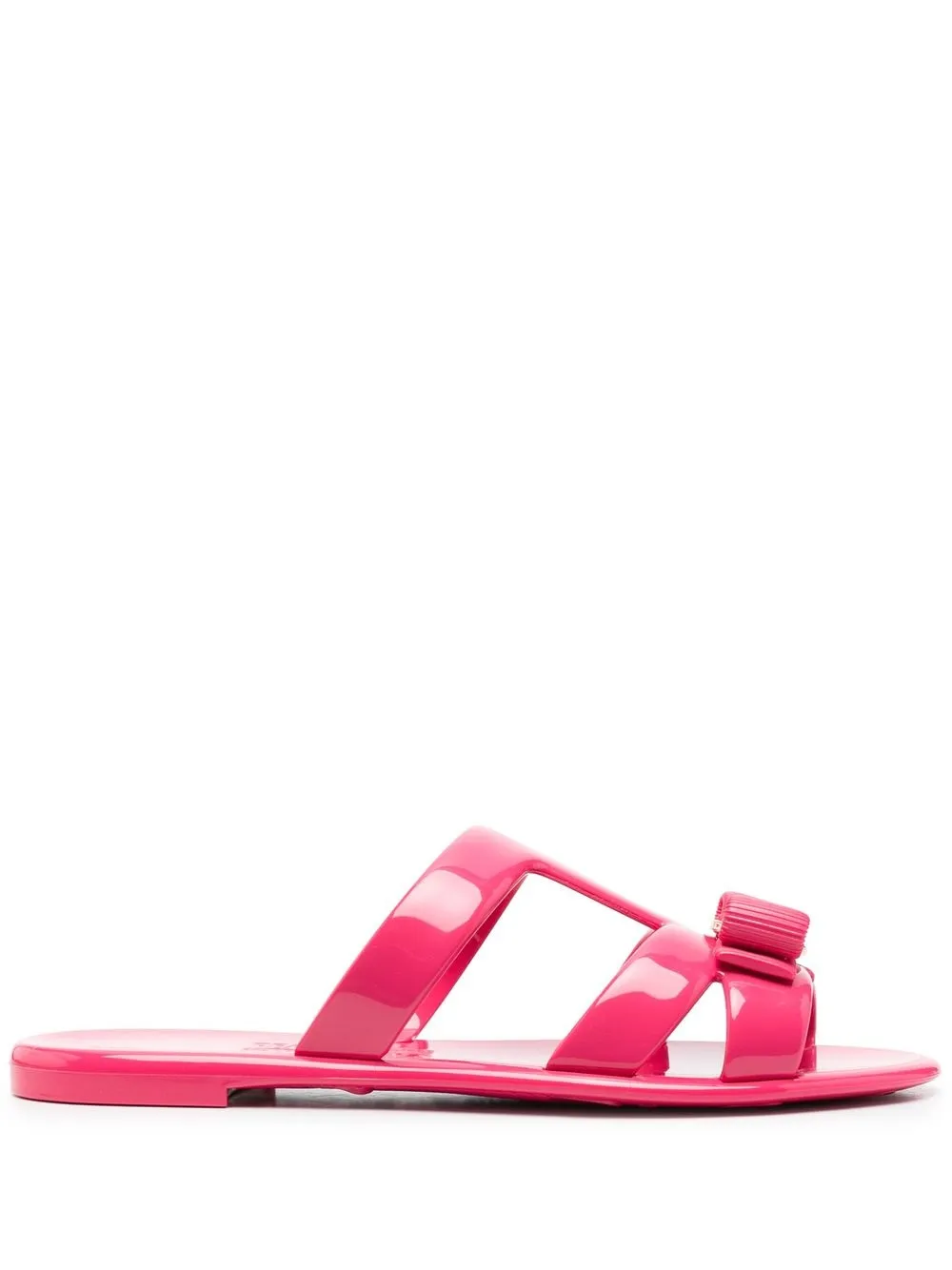

Ferragamo cut-out logo-plaque slippers - Pink