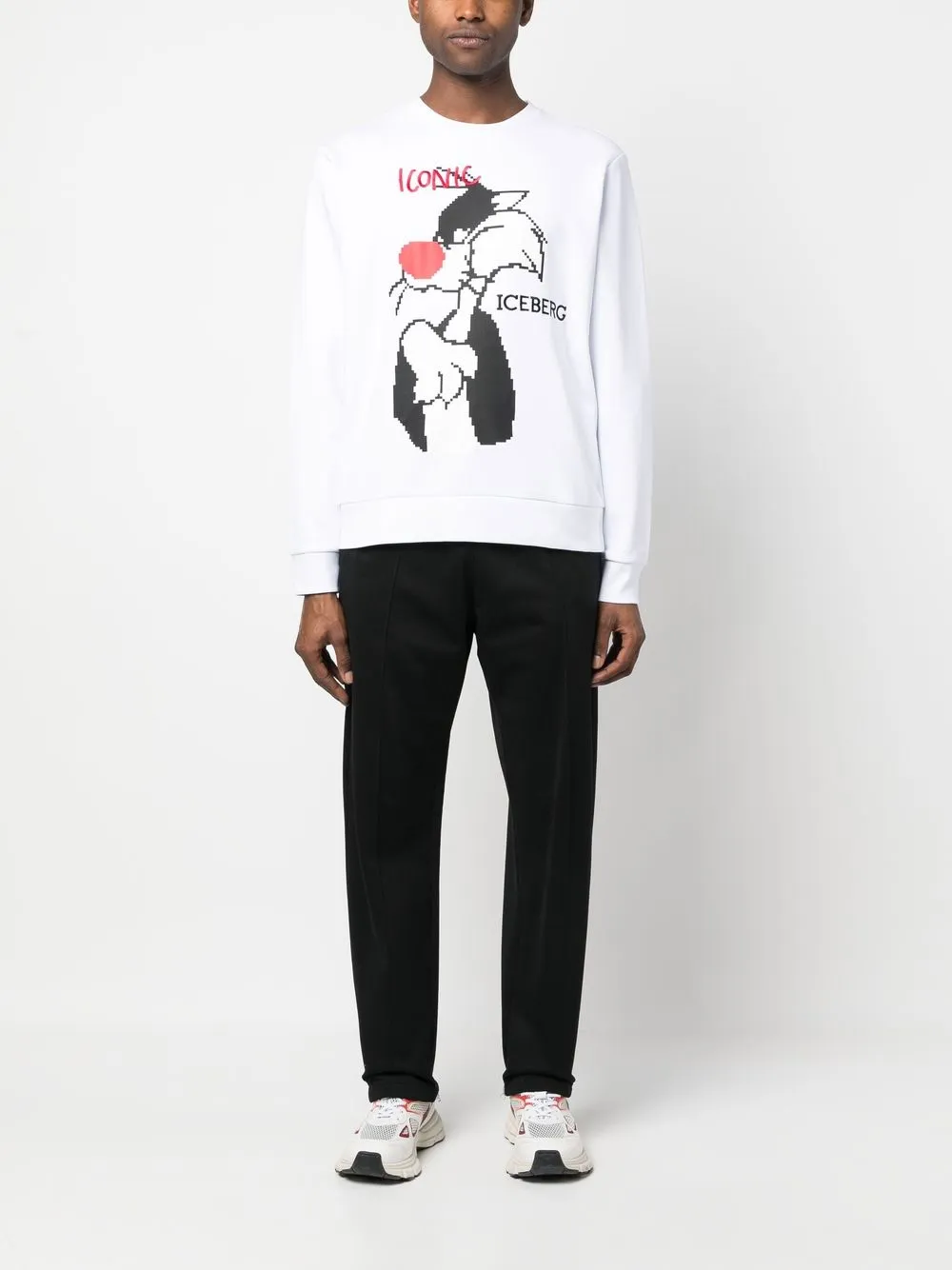 Iceberg Sweater met logoprint - Wit