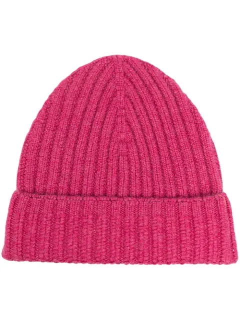 Barrie ribbed cashmere beanie