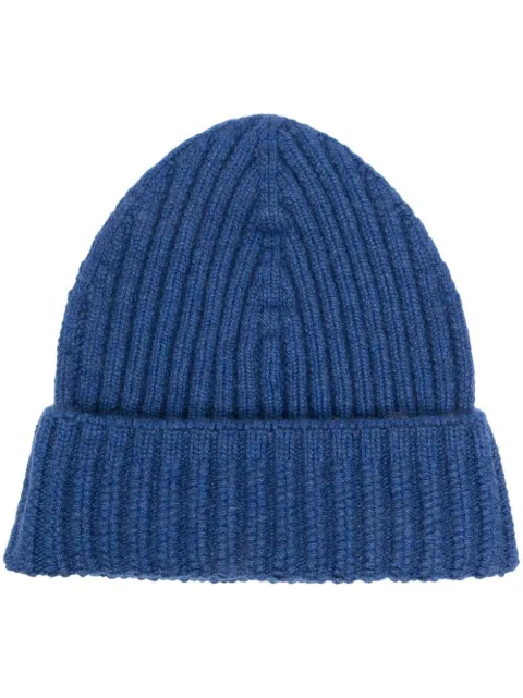 Barrie ribbed cashmere beanie