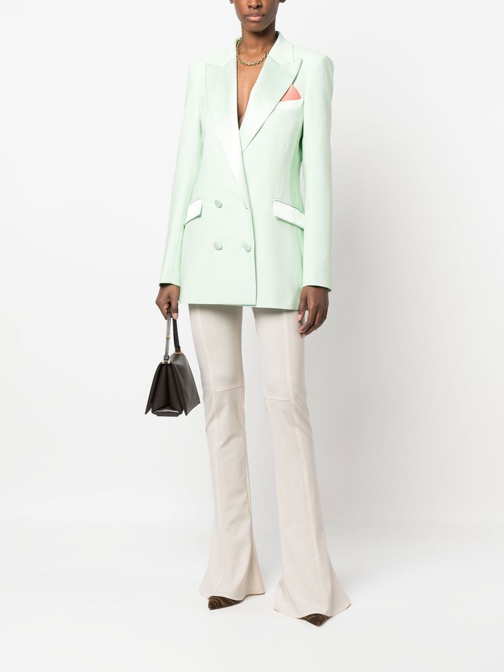 Hebe Studio double-breasted Satin Blazer - Farfetch