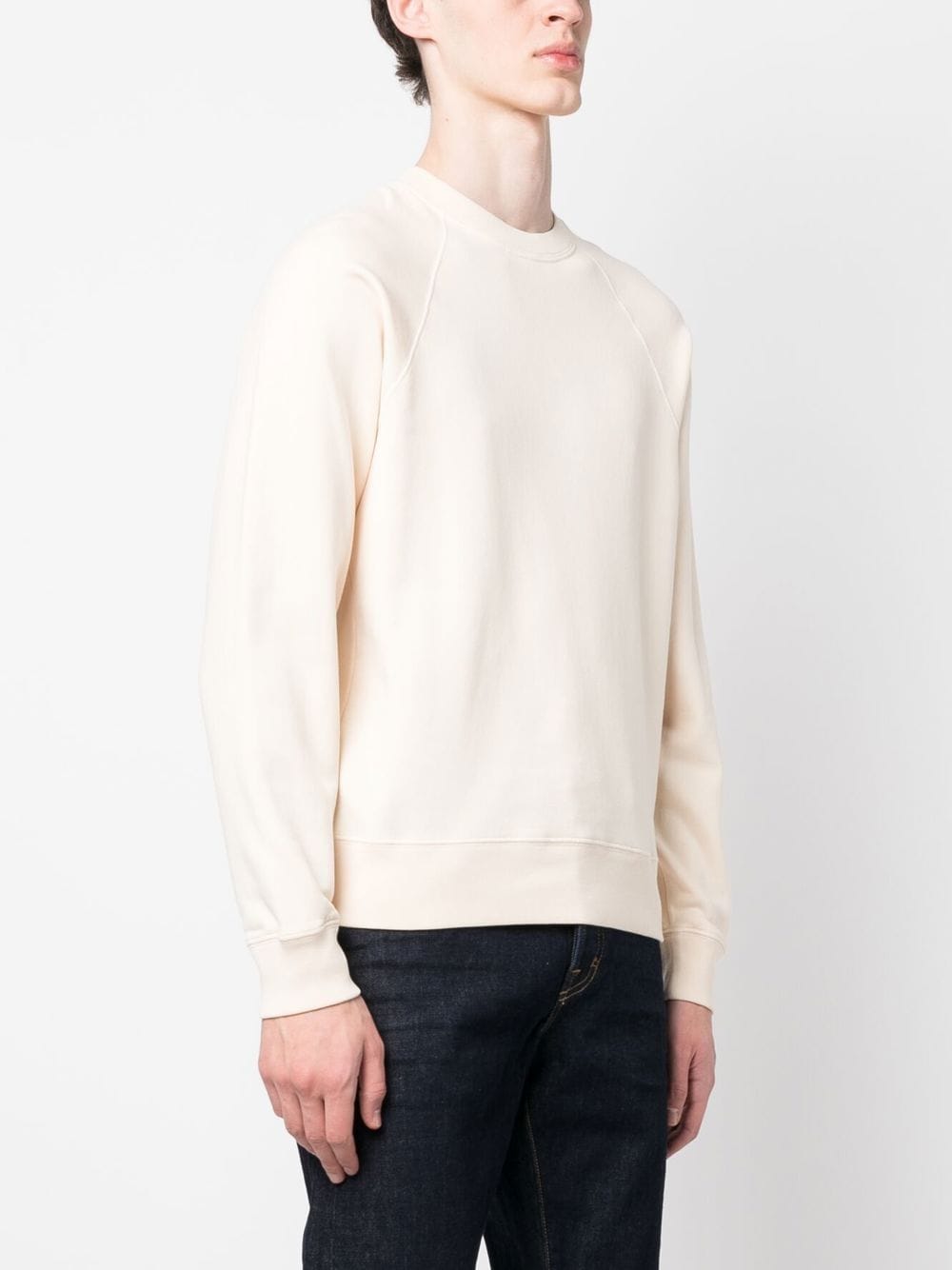 Shop Tom Ford Crew-neck Raglan-sleeve Sweatshirt In Neutrals