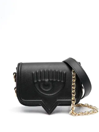 Chiara Ferragni Eyelike embossed Belt Bag Black FARFETCH CY