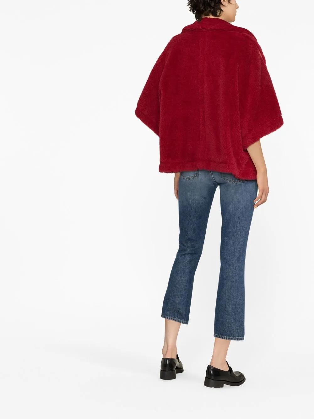 Max Mara Jas van imitatiebont Rood