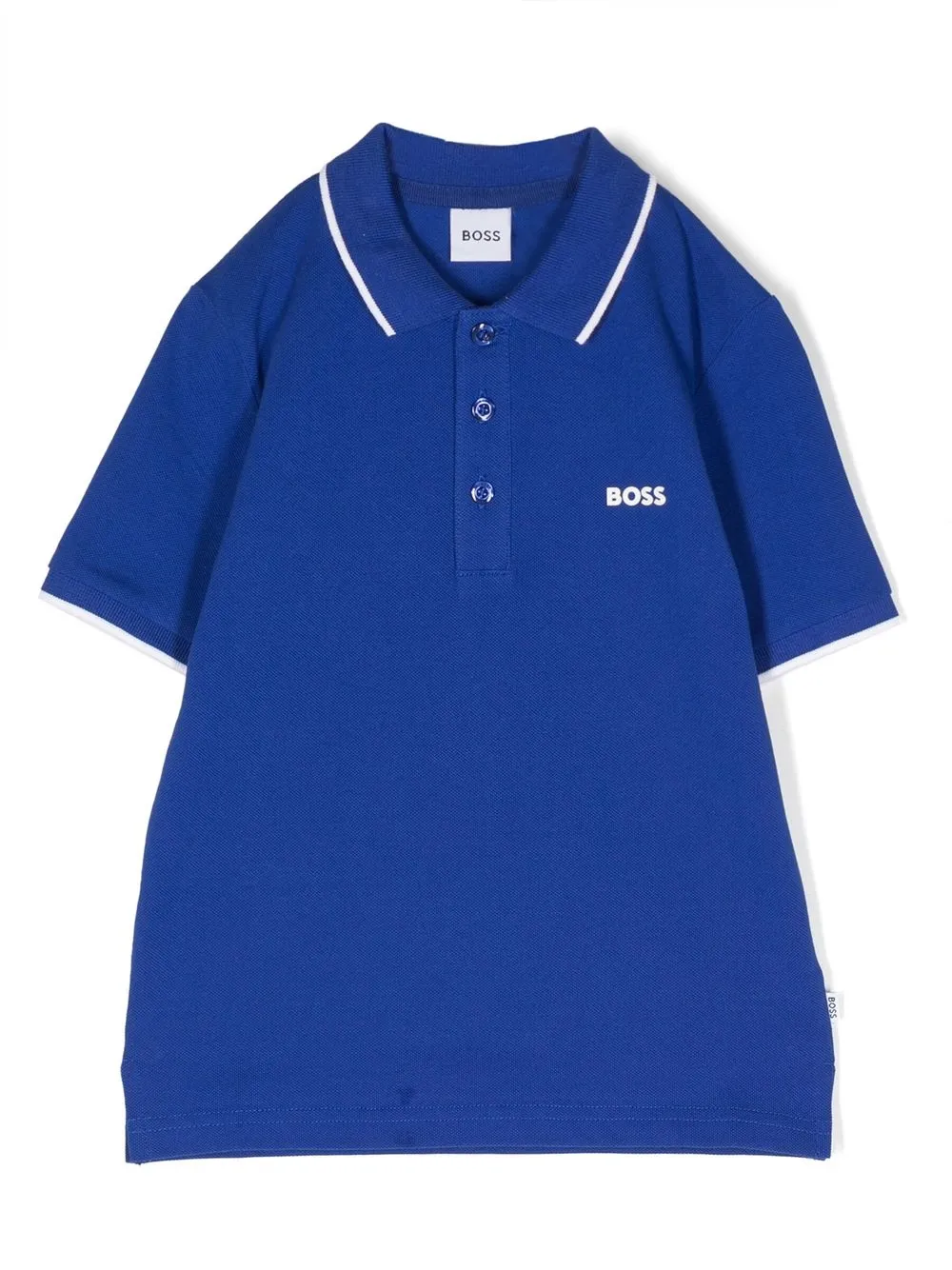 

BOSS Kidswear embroidered-logo polo shirt - Blue