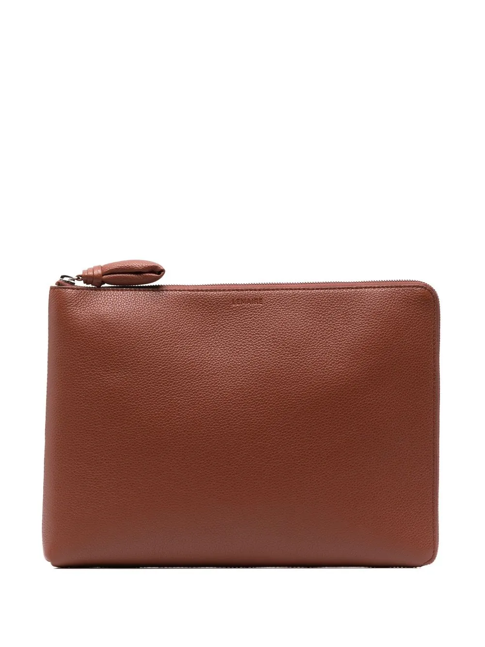 

Lemaire pebbled leather clutch bag - Brown