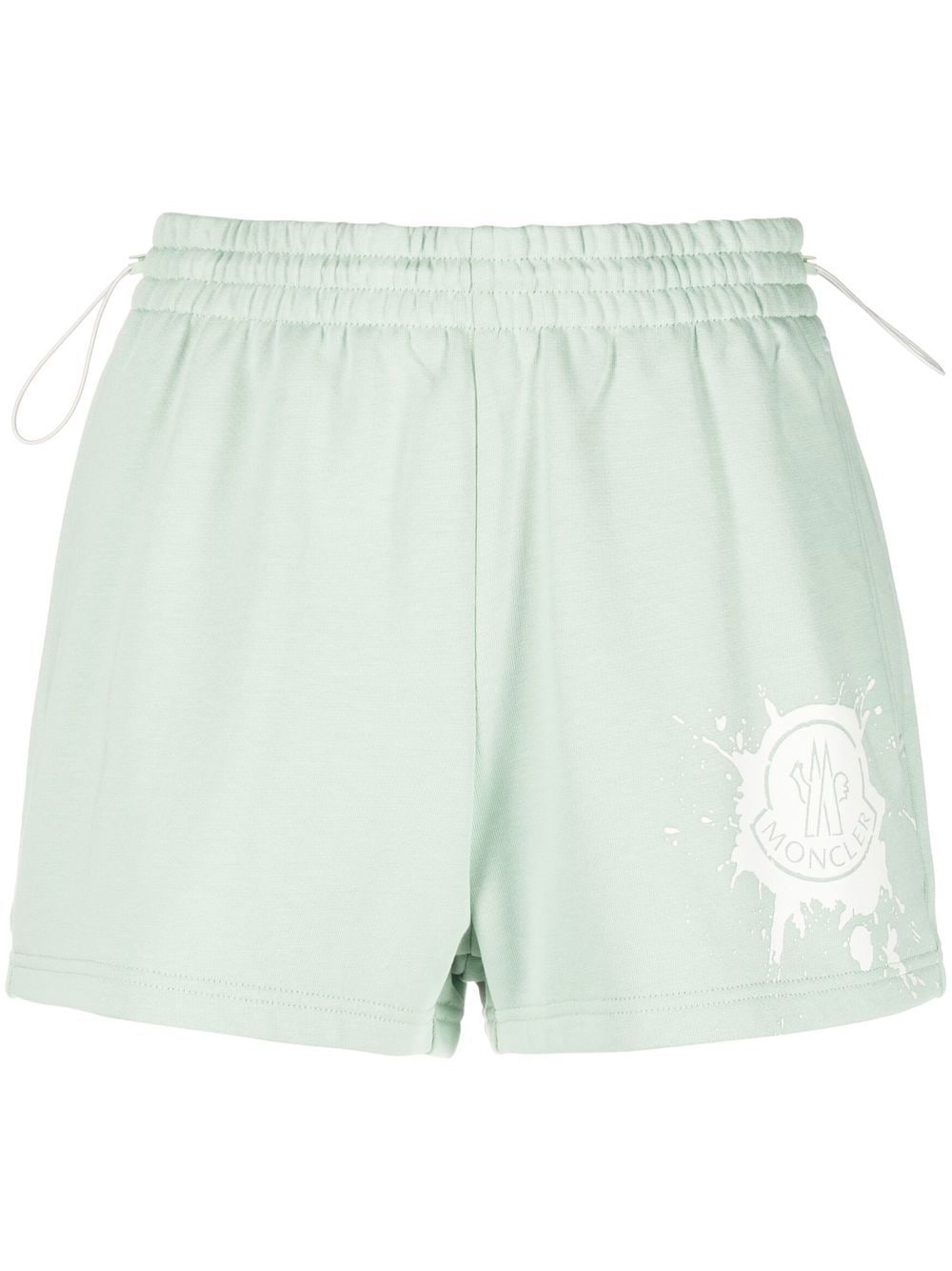 

Moncler shorts con logo estampado - Verde